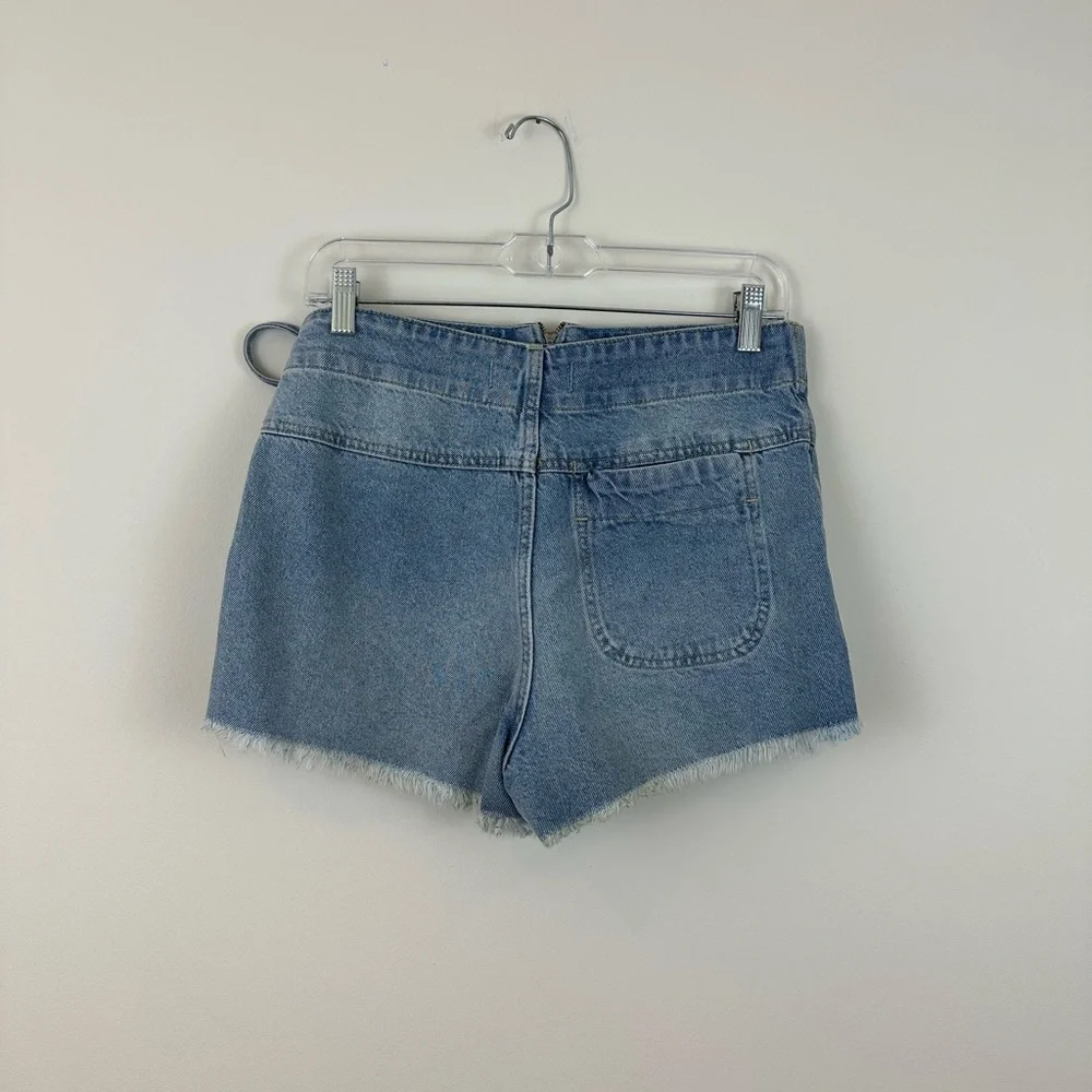 We The Free Free People | Blue Denim Emmy Wrap Skort Size 4 - Picture 5 of 6